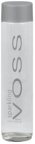 Voss SPARKLING Wasser in Glas 0,8 Liter