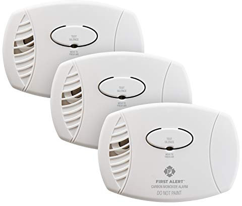 First Alert CO400-3 Battery Powered Carbon Monoxide Alarm, 3-Pack, White, Pack of 3