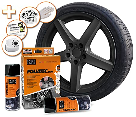 Foliatec 2060 Pellicola Spray, opaco2 x 400 ml, Nero Opaco, Set di 2