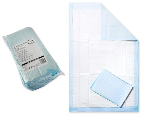 Medi-Inn Krankenunterlagen 40 x 60 cm, 4 x 25 Stück - 10-lagiger Einweg-Bettschutz, saugfähig & rutschfest