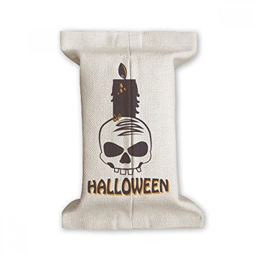 DIYthinker Halloween Kerzen Schädel Hexe Seidenpapier-Abdeckung Baumwollleinenhalter Aufbewahrungsbehälter Geschenk 17x27cm Mehrfarbig