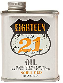 18.21 Man Made OIL - Beard, Hair & Skin - Noble Oud, 2 oz (Pack of 1)