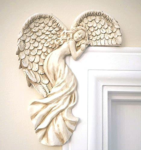 Garden Mile Door Frame Resin Statues & Sculptures Angel Wings Ornaments Wall Decor Art Deco Vintage Ornaments Angel Door Frame Decorations Birthday Wedding Gifts for Women