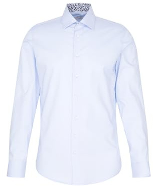Seidensticker Herren Business-Hemd - Slim Fit - Bügelfrei - Kent Kragen - Langarm - Patch - 100% Baumwolle