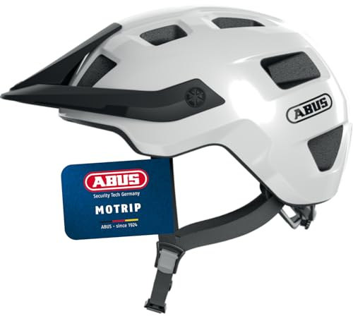 ABUS Casco MTB MoTrip - robusto casco da bici con visiera regolabile in altezza per mountain biker - vestibilità personalizzata - unisex
