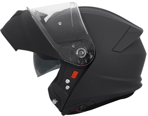 Zorax Safari Matt Black XL (61-62cm) Double Visor Full Face Motorcycle Motorbike Helmet ECE 2206 Approved