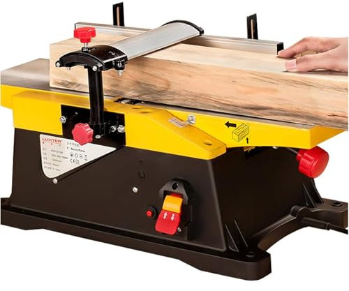 DDZJTPP Pialla a Spessore da Banco, 1800w Piallatrice Elettrica Portatile Pialla per La Lavorazione del Legno 12000r/Min Pialla per Legno da Tavolo per Taglio di Spessore del Legno