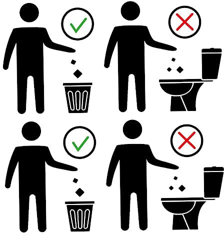 TOPBATHY 2fogli Adesivi Per Bagno Decorazioni Per Water Adesivi Avvertimento Per Wc Murali Per Bagno Murali Sedile Wc Avvertimento Per