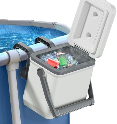 Refrigeratore per piscina, impermeabile, portatile, di grande capacità, per piscina, spa, spiaggia, feste all'aperto, campeggio e picnic, 29,5 x 29 x 20 cm