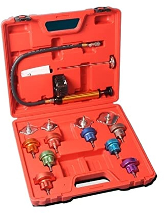 Kit de comprobador de presión Coche Universal Automotrive Radiador de presión Tester Kit 1 4 PIEZAS Herramienta de detector de fugas Sistema de refrigeración automático Refrigerador de refrigerante Pu