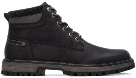 REFRESH - Botín Hombre Negro - Calzado Cómodo y Versátil - Moda casual - Modelo 17321703 (Talla 42)