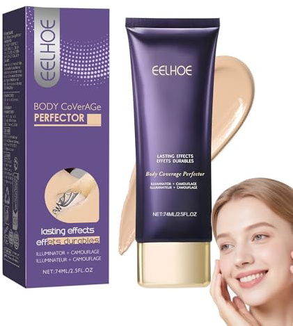 All Over Complexion Perfector,Body Coverage Perfector, Waterproof No Transfer Tattoo Cover Up Makeup, Transfer-Resistant Body and Leg Makeup