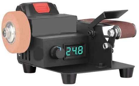 Mini lucidatrice elettrica, Piccola levigatrice a Nastro Ricaricabile da 250 W, levigatrice elettrica compatta Multifunzionale Adatta per Legno Chiaro, Acrilico