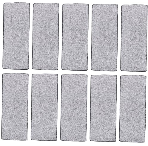 GANAZONO Almohadillas De Repuesto para Trapeador De Microfibra 10 Piezas 33x12 Cm Lavables Reutilizables para Limpieza De Suelos Madera Baldosa Piedra Uso Doméstico