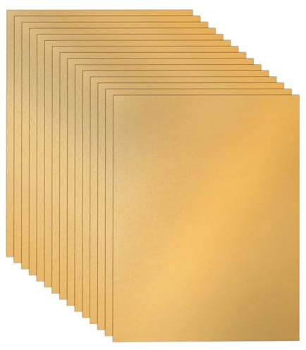 30 Hojas Dorada Metalizada Cartulina A4 250 g/m²–Colores para Manualidades, Scrapbooking, Tarjetas de Felicitación, Invitaciones de Boda, Proyectos Creativos, Papel para Imprimiry Origami 210×297mm