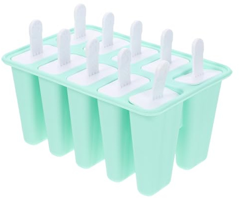 TOBBOMEY Molde de Silicona para Polos Cavidades Resistente y Fácil de Limpiar para Hacer Helados Caseros y Paletas Saludables Familia Color Verde