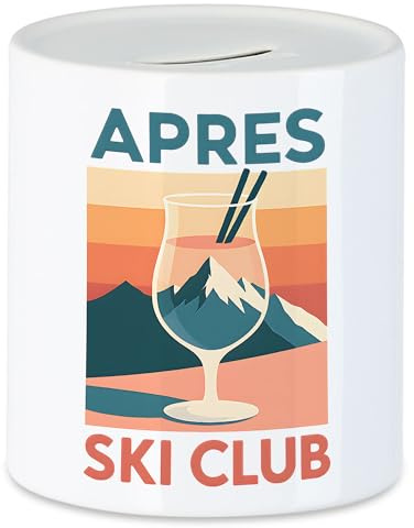 Hey!Print Apres Ski Club Spardose Lustig Winter Berge Party Geschenk Skifahrer