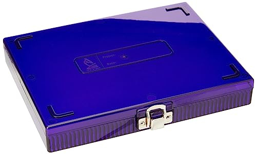 Heathrow Scientific HD15988H True North Objektträger Box, 100 Plätze, Polycarbonate, 208 mm Breite x 175 mm Höhe x 34 mm Tiefe, Purpur