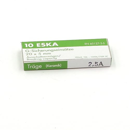 10x Fusible Temporisé (T) en céramique 2.5A / 250VAC 5x20mm