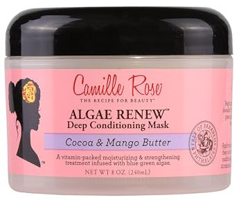 Camille Rose Algae Renew Deep Conditioning Wash Out Hair Mask, For All Hair Types, Nourish and Strengthen, Cocoa and Mango Butter, 240 ml (Pack of 1)