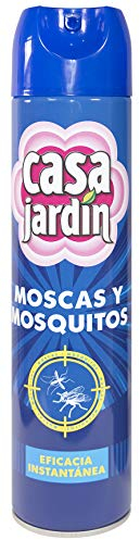 CASA JARDÍN | Insecticida Aerosol | Fórmula Eficaz para Espacios Exteriores e Interiores | Eficaz contra Insectos Voladores y Rastreros | Larga Duración | 600 ml, El embalaje puede variar