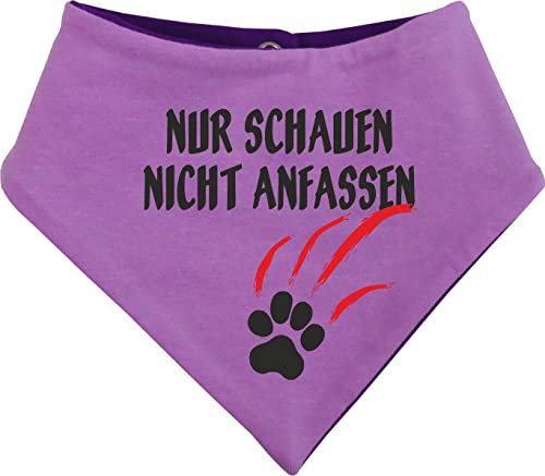 Kleiner Fratz Hunde Wende- Halstuch Multicolor (Fb: lila-flieder) (Gr.3 - HU 36-42 cm) Nur schauen nicht anfassen