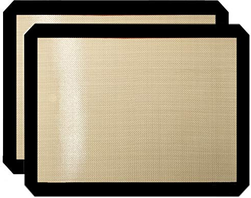 Premium Non Stick Silicone Baking Mats Quarter Sheet Toaster Oven Liner Small,Set Of 2 Mats (Size 8.5 - 11.5)