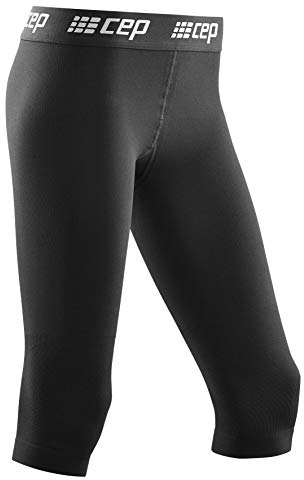 CEP – SKI 3/4 Base Tights für Herren | Warme Skiunterwäsche mit Kompression in schwarz | Größe L