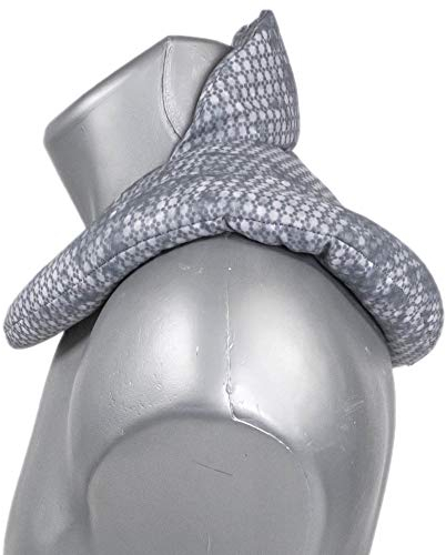 Cojín cervical de calor con cuello. Used look gris azulado.. Almohada térmica con semillas de lino. Confortable saco térmico de semillas para la nuca