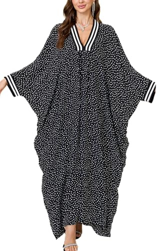 YOUKD Robe Longue Cardigan bohème pour Femme Grande Taille Kimono Beach Maillot de Bain Cover Up Robes