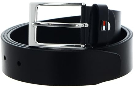 Tommy Hilfiger Herren Gürtel Layton Adj Ledergürtel, Schwarz (Black), 80