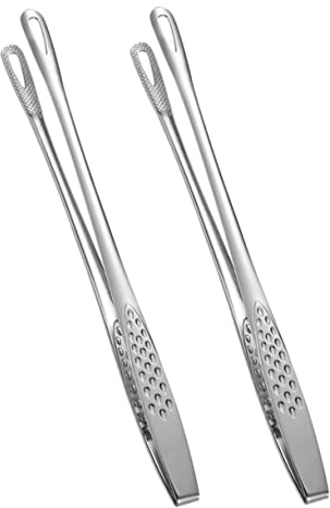 KICHOUSE Set of 2 Japanese Crockery Kitchen Utensils Stainless Steel Spatula Stainless Steel Appetizer Tongs Serving Tongs Kitchen Tongs Bread Tongs Kitchen Serving Tongs Barbecue Tongs Ice Tongs