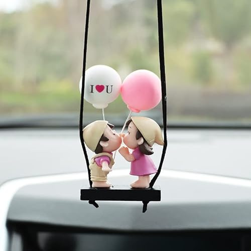 Auto Rückspiegel Anhänger Schaukel Paar, niedliches Paar, Auto Ornamente Auto Innendekoration Anhänger Charm Geschenk für Freund, Ehemann - #8
