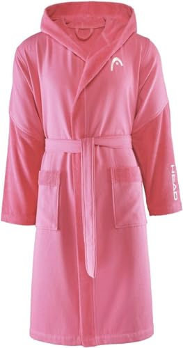 osama home Head Dynamic Cappuccio e Tasche in Microspugna di Puro Cotone 100% Certificato Oeko-Tex, Accappatoio Donna e Uomo Morbido Assorbente Salvaspazio, Taglia M, Rose Fuchsia, M Unisex-Adulto