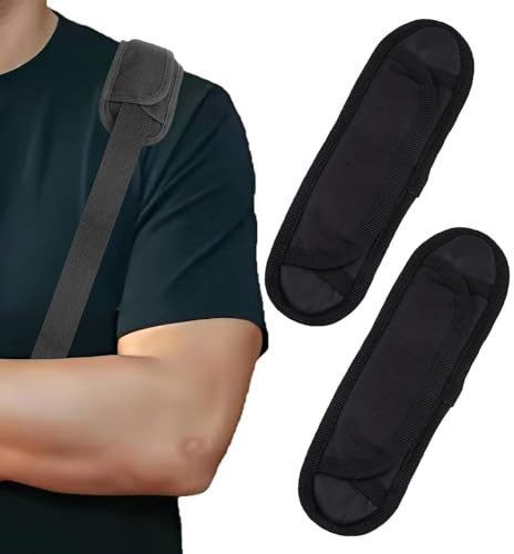 FIBOUND 2 stycken axelband, vadderade fickremmar, ersättnings-axelremskuddar, halkfri axelrem med luftkudde, hjälper till att lindra axelsmärtor
