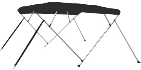 vidaXL Toldo Bimini de 4 Arcos Gris 243x210x137 cm