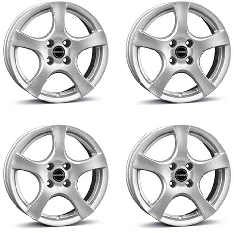 4x Borbet Felgen F 6.0x15 ET40 4x100 brilliant silver kompatibel mit Suzuki Baleno Celerio Ignis Liana Splash Swift Wagon