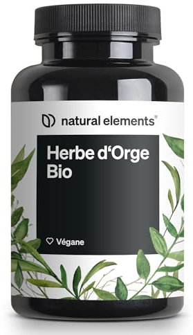 natural elements Bio Gerstengras – 1500mg je Tagesdosis – aus deutschem Anbau – 180 Kapseln – vegan, hochdosiert, ohne unnötige Zusätze – in Deutschland produziert & laborgeprüft