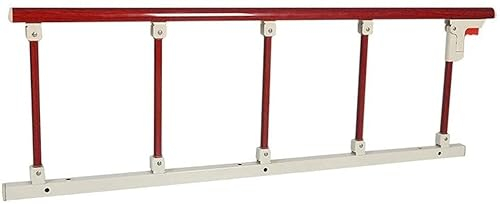 Bettgitter für die Seite von Senioren, für die Sicherheit von Senioren, Klappbarer Bettstützgriff am Bett für Senioren, Bettgeländer, Redwood, gelbes Holz, stanzfreier Handlauf aus Aluminium