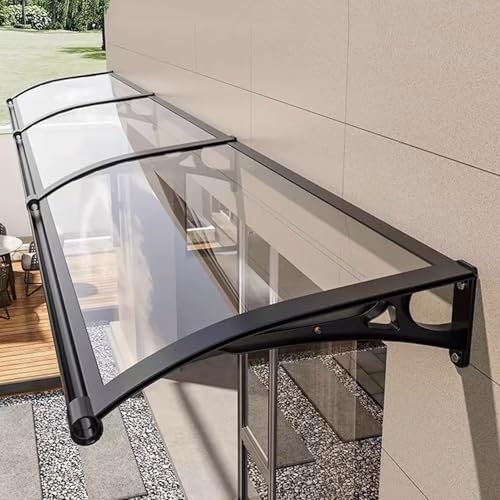 WJXIN Marquise de Porte Exterieur 100x300cm Marquise Porte D'entree Auvent de Porte D'entrée en Polycarbonate, Auvent de Terrasse, Abri de Fenêtre(150x160cm/59x63in)