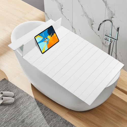 Badewannenabdeckung 170x75cm, Badewanne Brett Faltbare Badewannenbret PVC, Dämmplatte Badewannen Abdeckung, wasserdichte, Staubdichte,Staubschutz,für alle Standardbäder