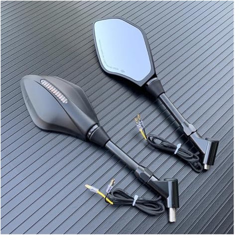 Seite Rückspiegel Blinker Seite Spiegel Blinker Anzeige 10mm Motorrad Rückspiegel Für Suzuki Lenkerendenspiegel Motorrad