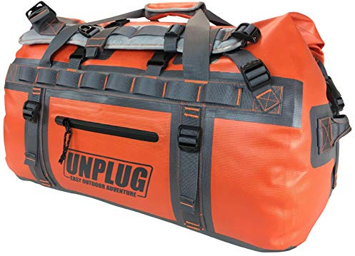 Unplug Ultimate Adventure Bag | 1680D strapazierfähige wasserdichte Seesack | wasserdichte Seesack für Camping, Motorrad, Trockentasche, Jagdtasche, Abenteuer-Sporttasche, wasserdichte Tasche