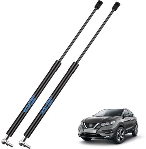 2x Ammortizzatore Pneumatico per Nissan Qashqai J11 2014-2020 | Ammortizzatori Cofano Motore Nero Ammortizzatore a Gas del Cofano