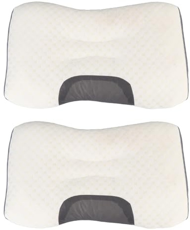 Oreiller de Lit, Oreiller de Soulagement de Pression Cervical Ergonomique avec Conception Respirante pour Dormir Soutien Contour