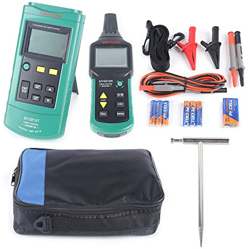 Localisateur de câbles avec écran LCD - Détecteur de fils pour câbles sous tension et non sous tension - Testeur de câble & testeur de tension pour détection de rupture de câble - Détecteur de fils