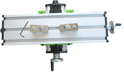Lurrose Mini Milling Machine Vise Cross Slide Compound Worktable, Adjustable 2- Bench Drill Press Clamp, 12.2 x 3.54 Inch Portable Milling Machine Accessory for Metalworking and Woodworking