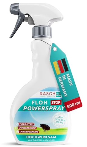 RASCH HOME DEFENDER® Flohspray für Wohnung & Möbel [500ML] - Anti Floh Spray zur Flohbekämpfung - Flohabwehrspray - Flohvernichter - Flohspraymittel gegen Flöhe - Fleespray - Antiflohspray