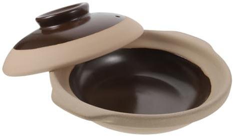 LIFKOME Casserole Céramique avec Couvercle Pot à Ragoût Délicat et à Haute Température pour Cuisson et Mijotée Accessoire Cuisine pour Gaz et Induction