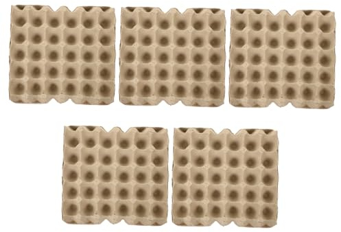 LOLIPPYY 5 Pezzi Cartone di Uova in Polpa di Carta, Contenitore Impilabile da 30 Posti, Non Si Deforma, per Frigorifero e Conservazione Uova